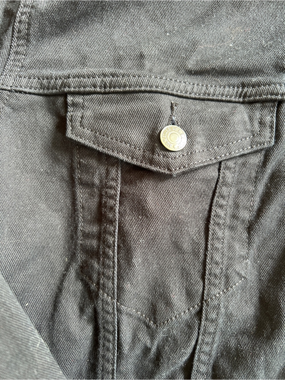 Signature Men's Black Denim Jacket - Picture 3 of 5